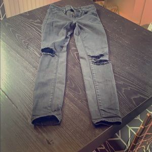 American Eagle 00 black stretch jeans - like new!
